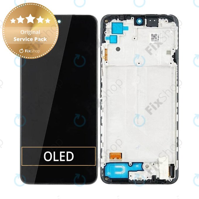 Xiaomi Redmi Note 10 - LCD Display + Touch Screen + Frame (Onyx Gray) - 5600020K7A00 Genuine Service Pack
