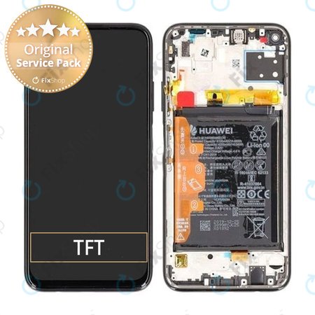Huawei P40 lite - LCD Display + Touch Screen + Frame + Battery (Breathing Crystal) - 02353KFV Genuine Service Pack