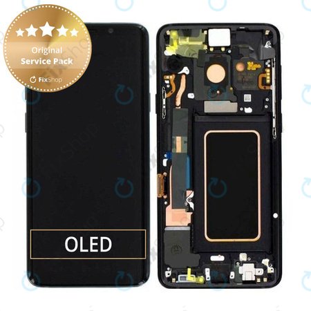 Samsung Galaxy S9 Plus G965F, G965FD - LCD Display + Touch Screen + Frame (Midnight Black) - GH97-21691A, GH97-21722A, GH97-21692A Genuine Service Pack