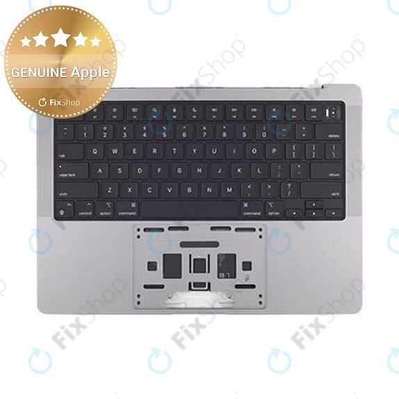 Top case keyboard frame for MacBook Pro 14", A2442 (2021), A2779 (2023), with US keyboard and battery, Space Gray, 661-21972, Genuine Apple