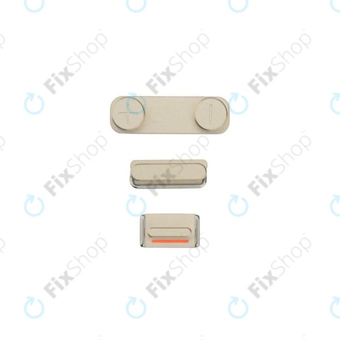 Apple iPhone 5S - Side Buttons Set - Power + Volume + Mute (Gold)