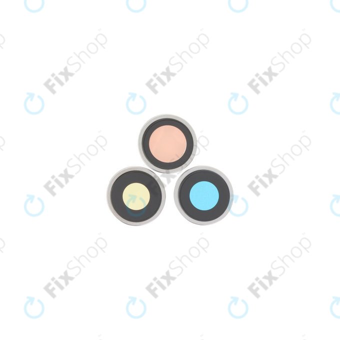 Apple iPhone 16 Pro, 16 Pro Max - Rear Camera Lens with Frame (White Titanium) - 3pcs