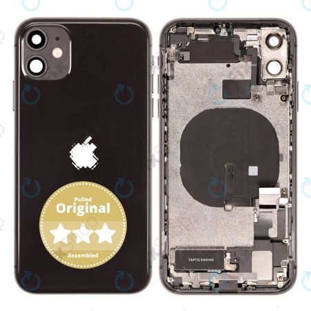 Apple iPhone 11 - Rear Housing (Black) Pulled