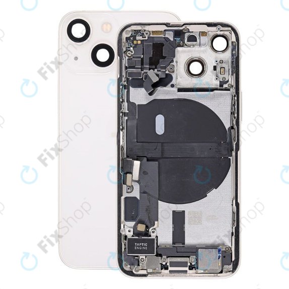 Apple iPhone 13 Mini - Rear Housing with Small Parts (Starlight)