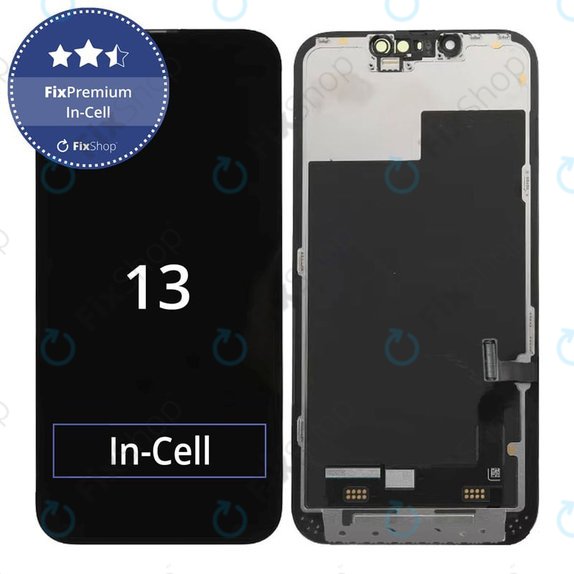 Display In-Cell FHD for iPhone 13, Touch Screen with Frame, FixPremium