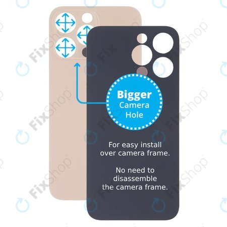 Apple iPhone 13 Pro - Rear Housing Glass with Bigger Camera Hole (Gold)