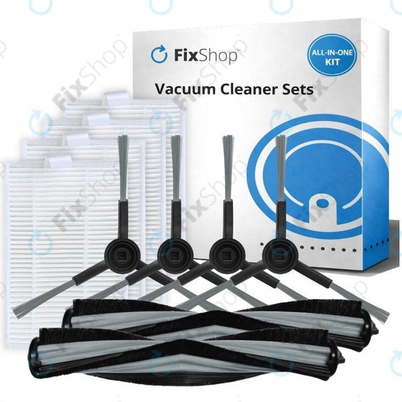Replacement set for Xiaomi Viomi Alpha 2 PRO, V5 PRO, V5 (2x Main brushes, 4x Filters, 4x Side brushes)