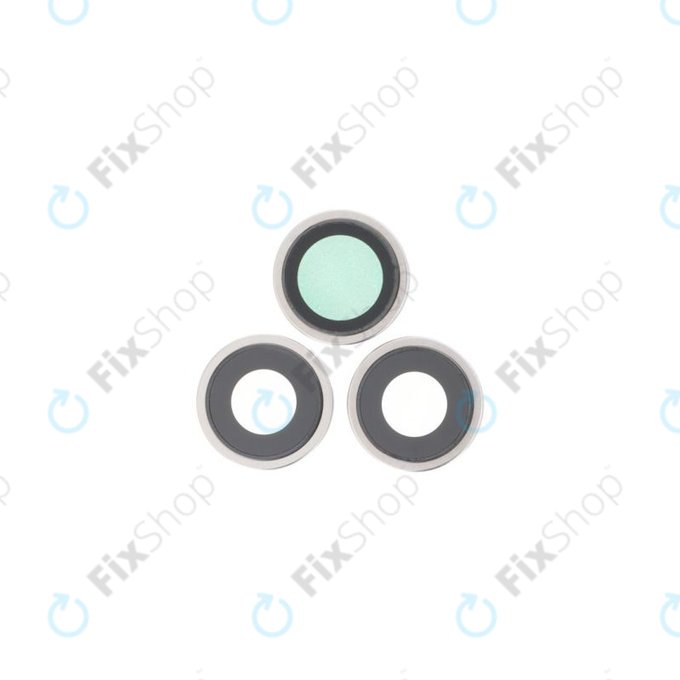 Apple iPhone 15 Pro Max - Rear Camera Lens with Frame (White Titanium) - 3pcs