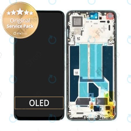 OnePlus Nord 2 5G - LCD Display + Touch Lens + Frame (Green Woods) - 2011100361 Genuine Service Pack
