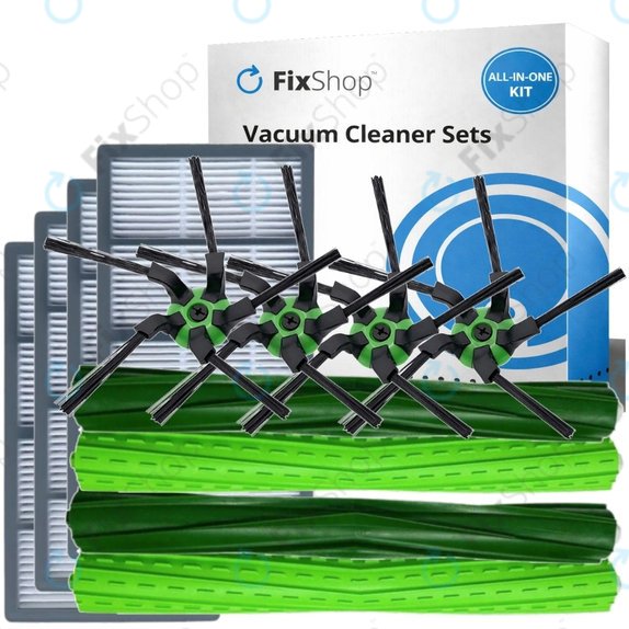 Replacement set for iRobot Roomba S9, S9+ (2 pairs of Main brushes, 4x Filter, 4x Side brush)