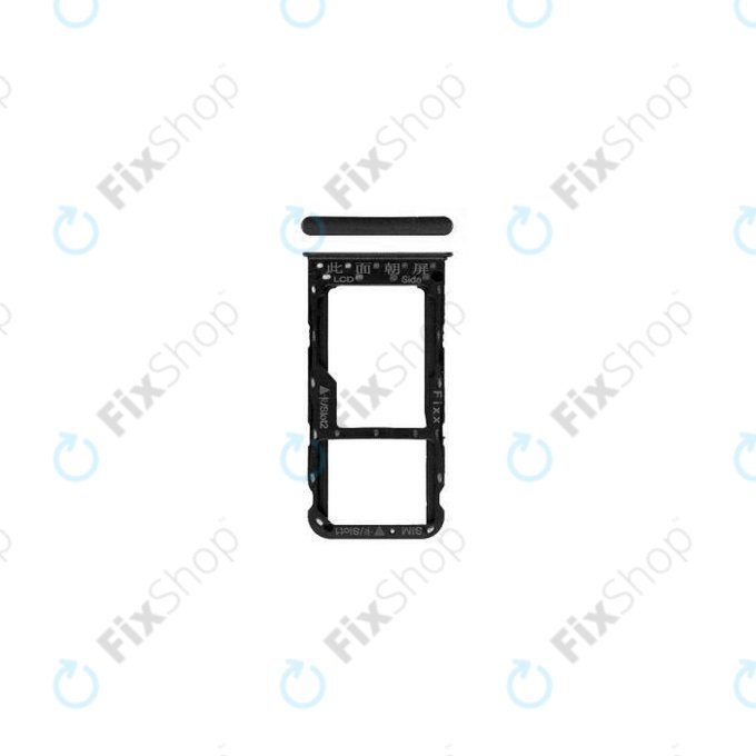 Huawei P Smart FIG-L31 - SIM/SD Tray (Black) - 51661HCM, 51661HCT Genuine Service Pack