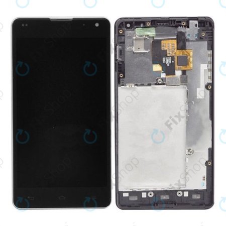 LG Optimus G E975 - LCD Display + Touch Screen + Frame (Black)