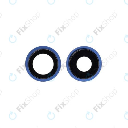 Apple iPhone 12, 12 Mini - Rear Camera Lens with Frame (Blue) - 2pcs