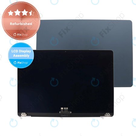 Apple MacBook Air 15" M2 A2941 (2023), M3 A3114 (2024) - LCD Display + Front Glass + Case (Midnight) Refurbished
