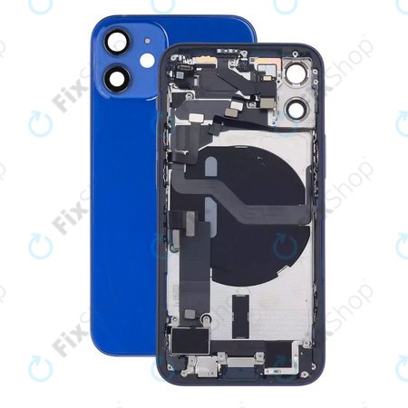 Apple iPhone 12 Mini - Rear Housing with Small Parts (Blue)