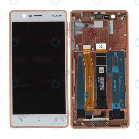Nokia 3 - LCD Display + Touch Screen + Frame (Copper) - 20NE1RW0001