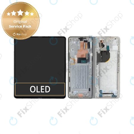 Samsung Galaxy Z Fold 5 F946B - LCD Display + Touch Screen + Frame (Cream) - GH82-31842B Genuine Service Pack