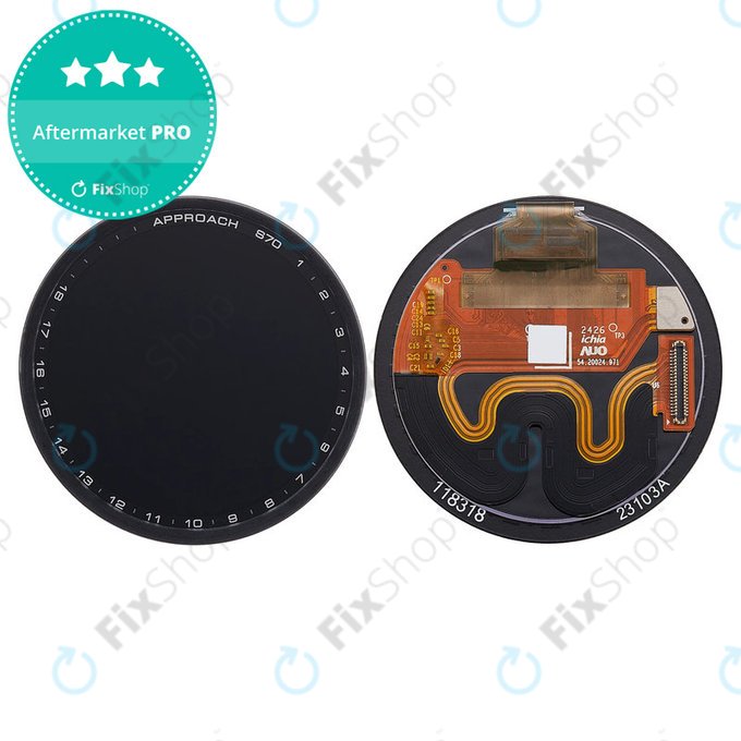OLED display + Touch screen without frame (Black) for Garmin Approach S70 42mm