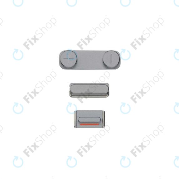 Apple iPhone 5S - Side Buttons Set - Power + Volume + Mute (Space Gray)