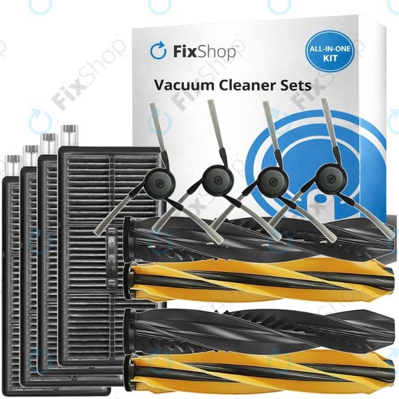 Replacement set for Dreame Aqua 10, 10 Ultra (2 pairs of Main brushes, 4x Filter, 4x Side brush)
