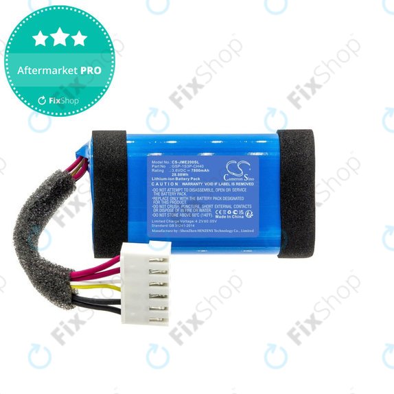 Battery for JBL Charge Essential 2, 7800mAh, Li-Ion, 3.6V, GSP-1S3P-CH40, HQ