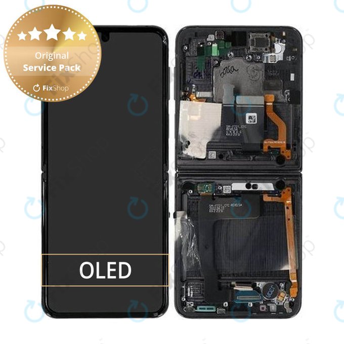 Samsung Galaxy Z Flip F721B LCD Display Touch Screen Frame  (Graphite) GH82-29440A, GH82-30238A, GH82-30239A, GH82-29441A Genuine  Service