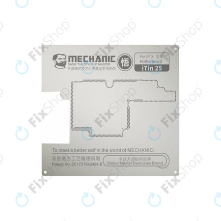 Mechanic iTin 25 - Motherboard Steel Stencil For iPhone X