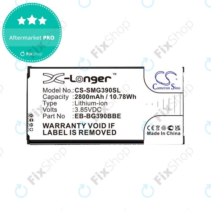 Battery for Samsung Galaxy Xcover 4, 4S, 2800mAh, Li-Ion, 3.85V, EB-BG390BBE, HQ