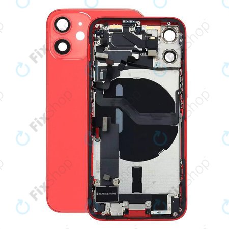 Apple iPhone 12 Mini - Rear Housing with Small Parts (Red)