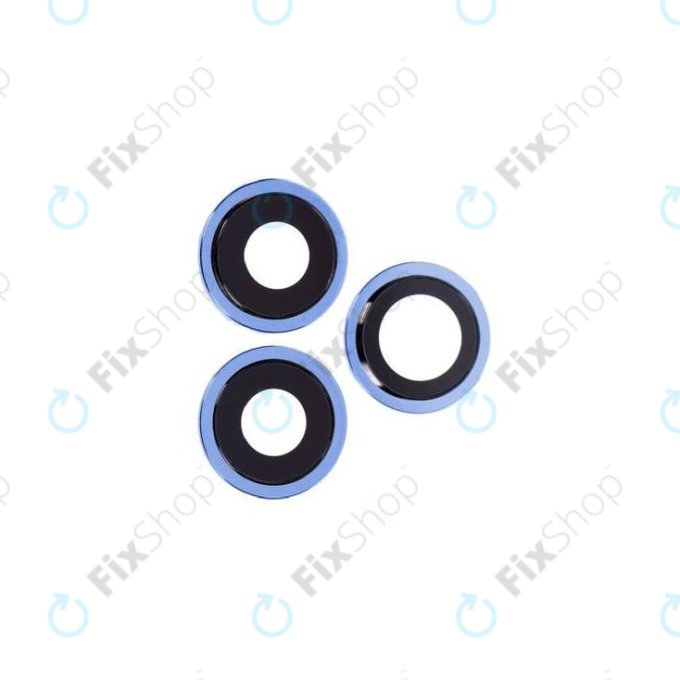 Apple iPhone 12 Pro - Rear Camera Lens with Frame (Blue) - 3pcs