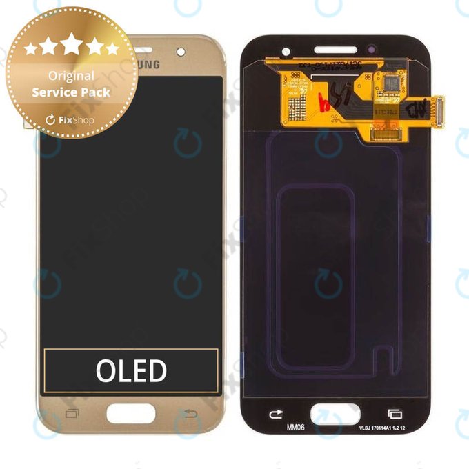 Samsung Galaxy A3 A320F (2017) - LCD Display + Touch Screen (Gold Sand) - GH97-19732B, GH97-19753B Genuine Service Pack