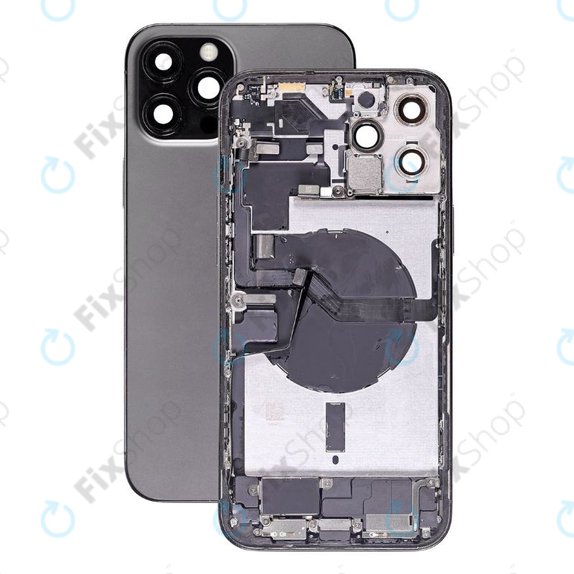 Apple iPhone 12 Pro Max - Rear Housing with Small Parts (Graphite)