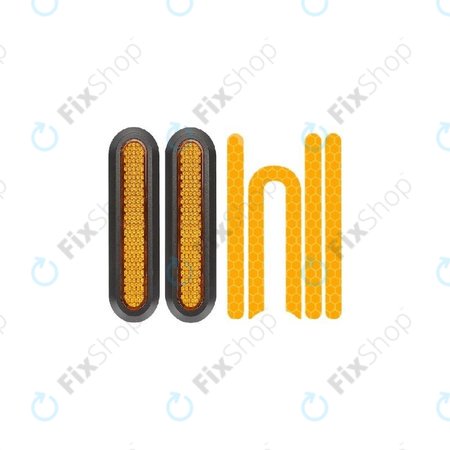 Xiaomi Mi Electric Scooter 1S, 2 M365, Essential, Pro, Pro 2 - Rear Wheel Side Decoration + Reflective Strip (Yellow)
