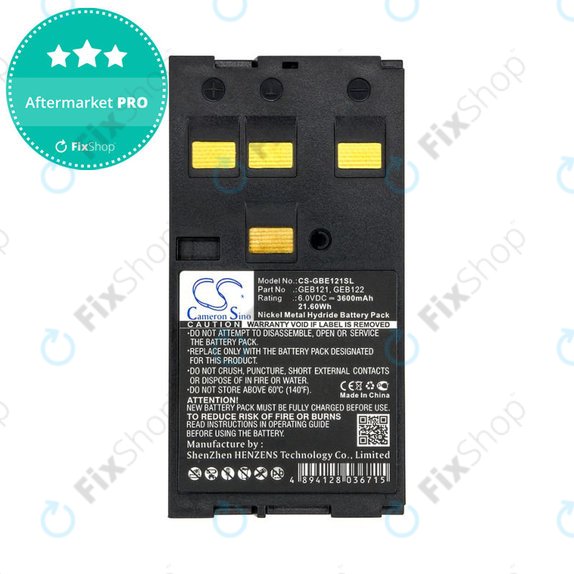 Battery for Leica 400, 3600mAh, Ni-MH, 6V, GEB121, HQ
