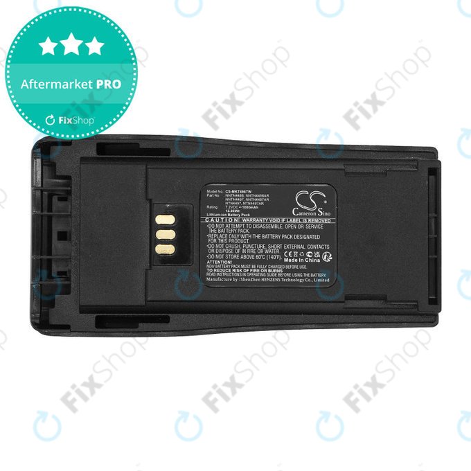 Battery for Motorola CP140, 150, 160, 200, DP1400, GP3188, 1800mAh, Li-Ion, 7.2V, NNTN4496, HQ