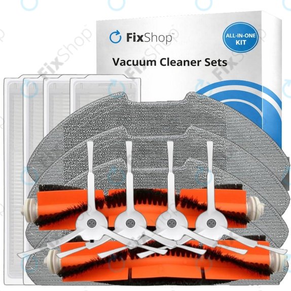 Replacement set for Xiaomi Mi Robot Vacuum Mop 2 Pro, 2 Lite (2x Main brush, 4x Filter, 4x Side brush, 4x Mop cloth, 4x Dust bag)