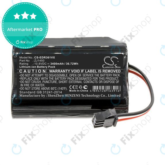 Battery for Ecovacs Deebot Slim, D36, 3400mAh, Li-Ion, 10.8V, ZJ1450, HQ