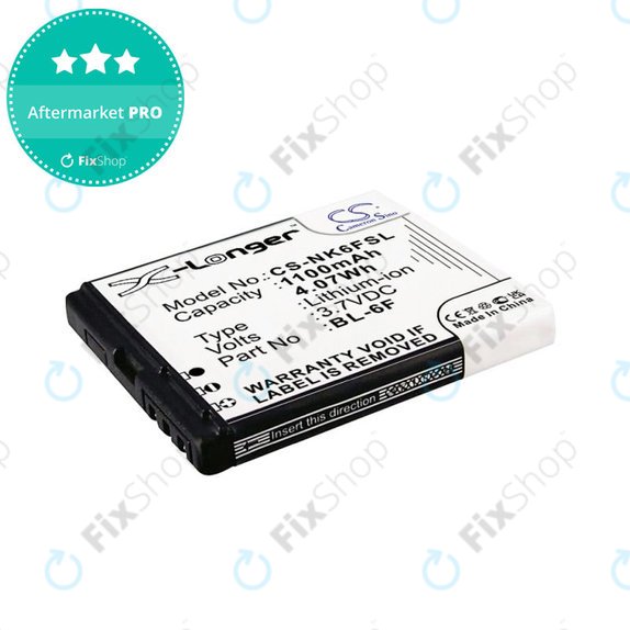 Battery for Nokia N78, N79, N95 8GB, 1100mAh, Li-Ion, 3.7V, BL-6F, HQ