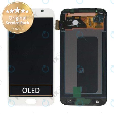 Samsung Galaxy S6 G920F - LCD Display + Touch Screen (White Pearl) - GH97-17260B Genuine Service Pack