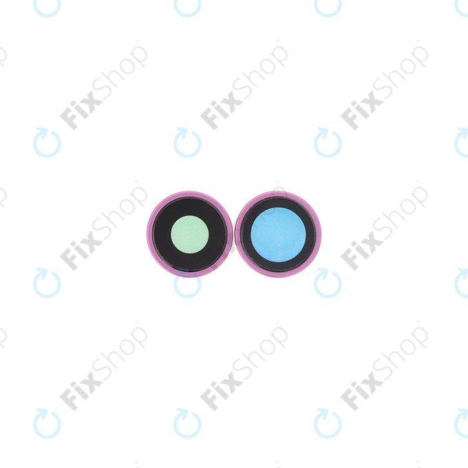 Apple iPhone 16, 16 Plus - Rear Camera Lens with Frame (Pink) - 2pcs