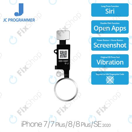 Apple iPhone 7, 7 Plus, 8, 8 Plus, SE (2020), SE (2022) - Home Button JCID 6 Gen (Silver)