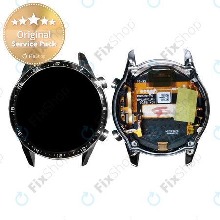 Huawei Watch GT2 Latona-B19 46mm - LCD Display + Touch Screen + Frame (Pebble Brown) - 02353GAW Genuine Service Pack