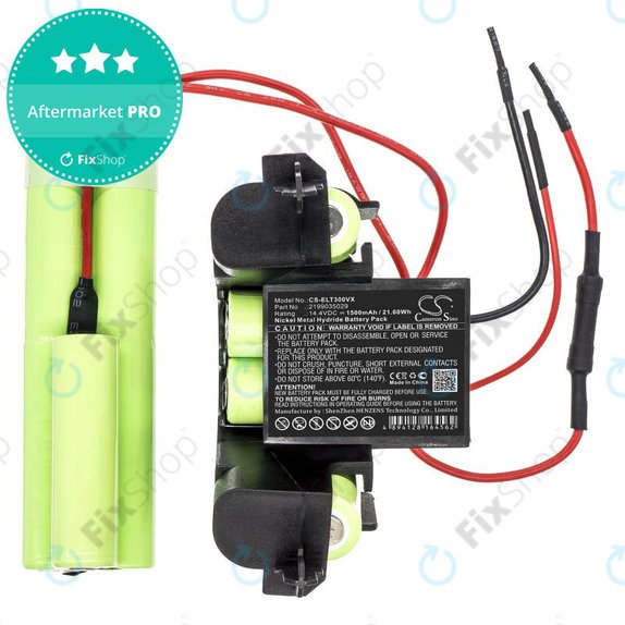 Battery for Electrolux ErgoRapido ZB3004, ZB3005, ZB3006, AEG AG3004, AG3005, AG3006, 1500mAh, Ni-MH, 14.4V, 2199035029, HQ
