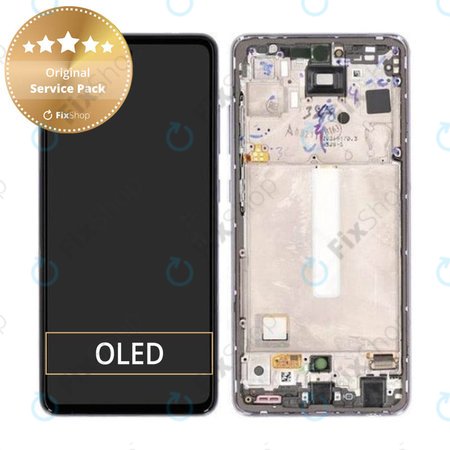 Samsung Galaxy A52s 5G A528B - LCD Display + Touch Screen + Frame (Awesome Violet) - GH82-26861C, GH82-26909C, GH82-26863C, GH82-26910C Genuine Service Pack