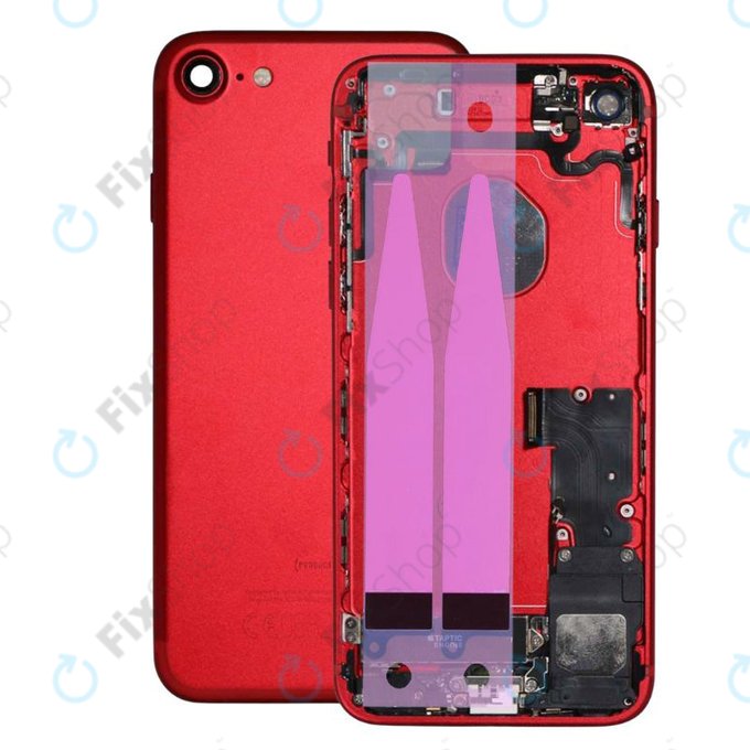 Apple iPhone 7 - Rear Housing with Small Parts (Red)