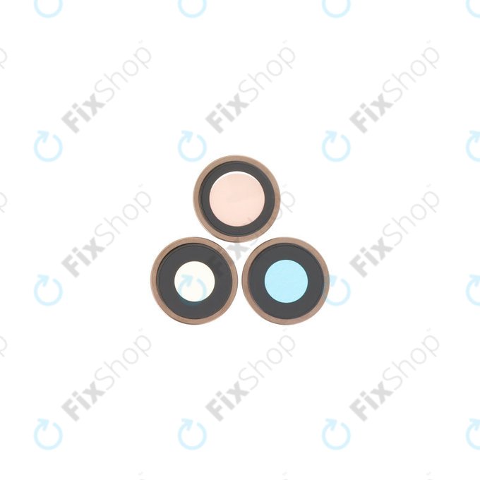 Apple iPhone 16 Pro, 16 Pro Max - Rear Camera Lens with Frame (Desert Titanium) - 3pcs
