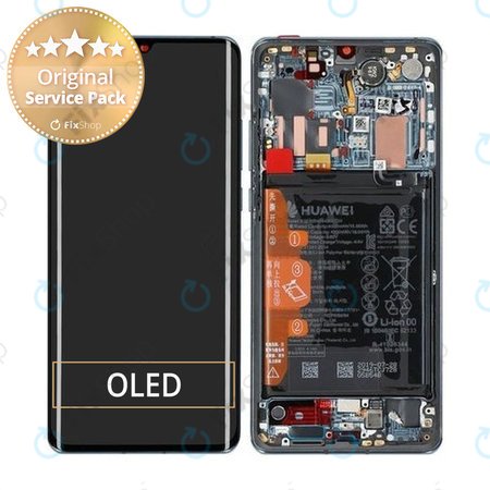 Huawei P30 Pro - LCD Display + Touch Screen + Frame + Battery (Mystic Blue) - 02353DGJ Genuine Service Pack