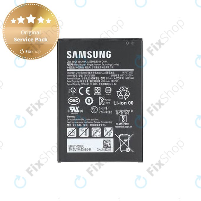 Samsung Galaxy Tab Active 3 T570, T575 - Battery 5050mAh EB-BT575BBE - GH43-05039A Genuine Service Pack