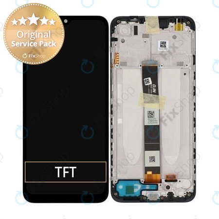 Xiaomi Redmi 9C M2006C3MG M2006C3MT, 9A M2006C3LG M2006C3LI - LCD Display + Touch Screen + Frame (Black) - 5600070C3L00 Genuine Service Pack