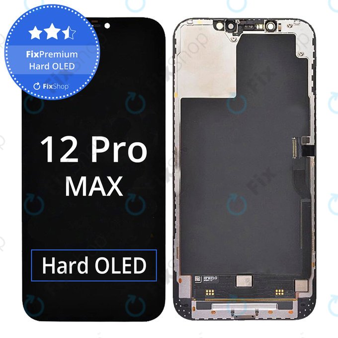 Display Hard OLED for iPhone 12 Pro Max, Touch Screen with Frame, FixPremium